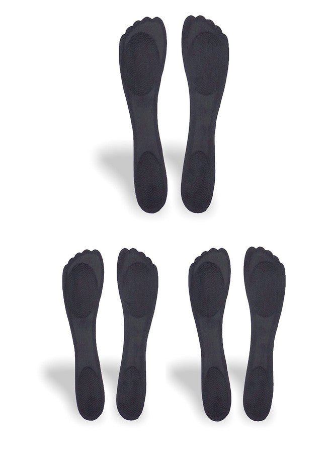 CaserBay CB 3-Pairs Silicone Gel Slim Inserts Liners, Blister Prevention, Heel Pain Relief, for Women's High Heel Shoes, Slim Insoles, Suitable Women Size 5-8, Black - Image 1